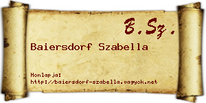 Baiersdorf Szabella névjegykártya